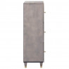 Highboard z półką Szary i złoto 40 x 33 x 110 cm Drewno z mango