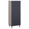 Highboard z półką Szary i złoto 40 x 33 x 110 cm Drewno z mango