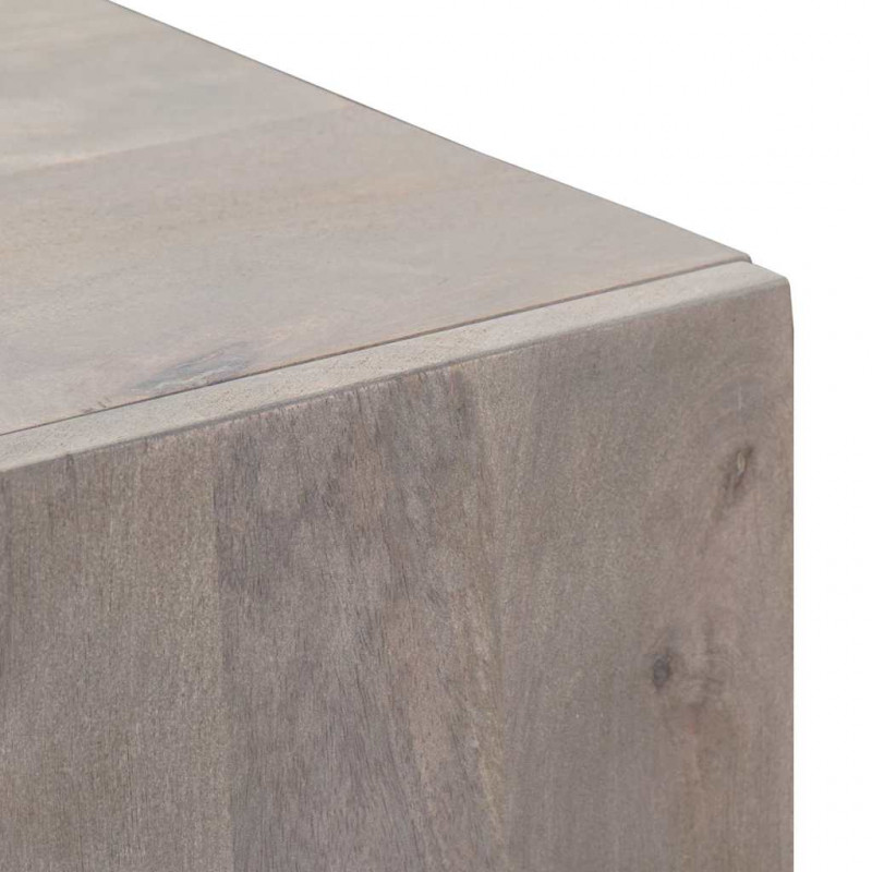 Highboard z półką Szary i złoto 40 x 33 x 110 cm Drewno z mango
