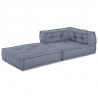 Modularna sofa patchworkowa Szary 70 x 70 x 56 cm tkanina