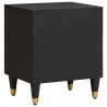 Szafka nocna z drzwiami 2 pcs Czarny 40 x 33 x 46 cm