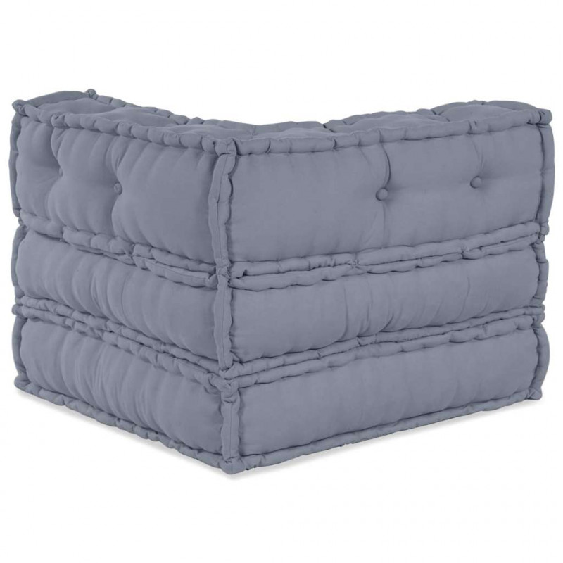 Modularna sofa patchworkowa Szary 70 x 70 x 56 cm tkanina