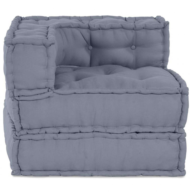 Modularna sofa patchworkowa Szary 70 x 70 x 56 cm tkanina