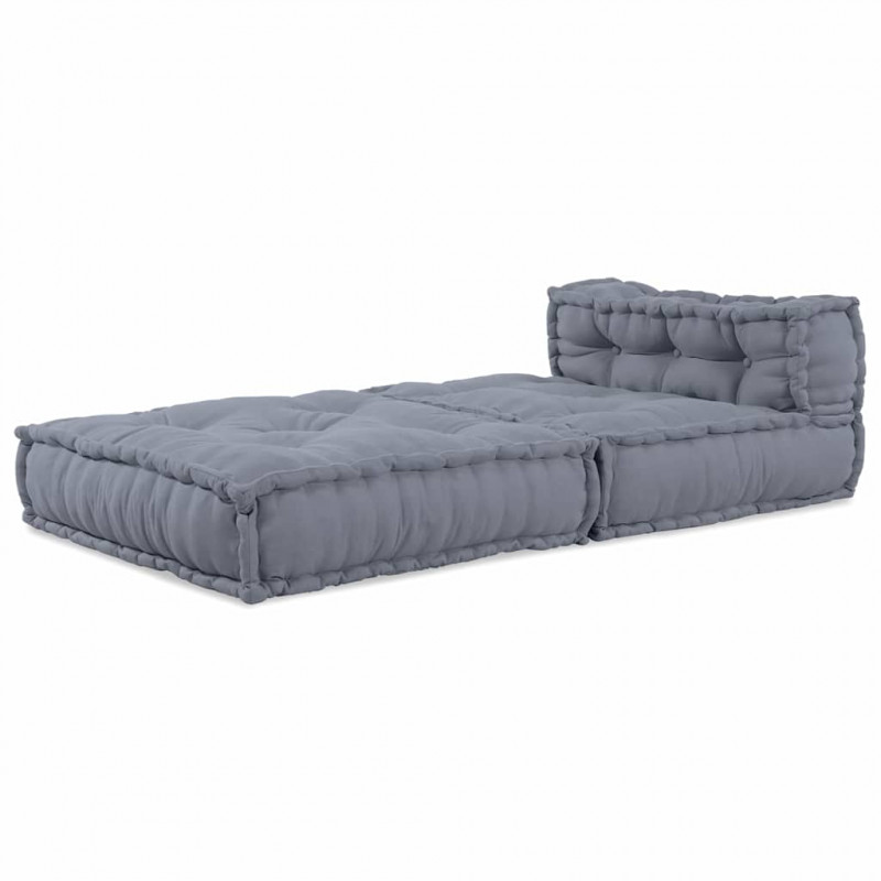 Modularna sofa patchworkowa Szary 70 x 70 x 56 cm tkanina