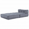 Modularna sofa patchworkowa Szary 70 x 70 x 56 cm tkanina