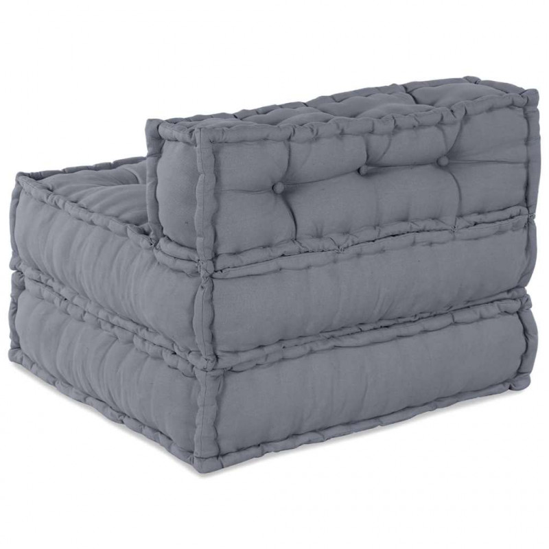 Modularna sofa patchworkowa Szary 70 x 70 x 56 cm tkanina