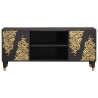 Szafka pod telewizor Czarny 105 x 33 x 46 cm Drewno z mango