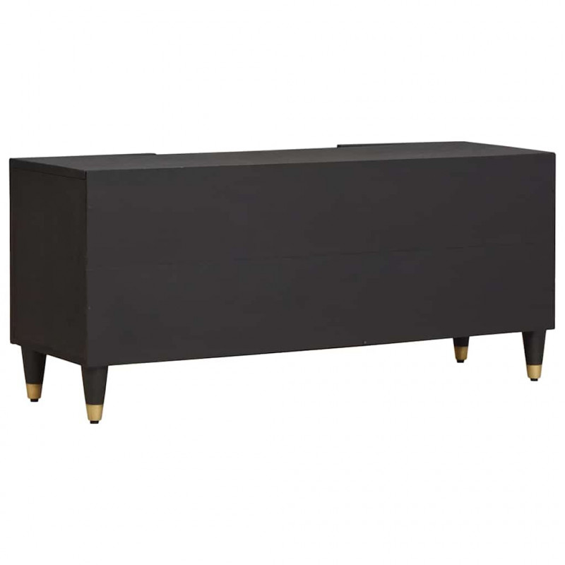 Szafka pod telewizor Czarny 105 x 33 x 46 cm Drewno z mango
