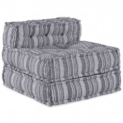 Modularna sofa patchworkowa Szary Print 70 x 70 x 56 cm tkanina