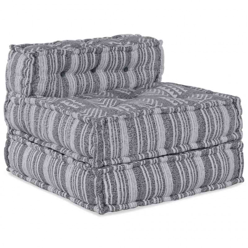 Modularna sofa patchworkowa Szary Print 70 x 70 x 56 cm tkanina