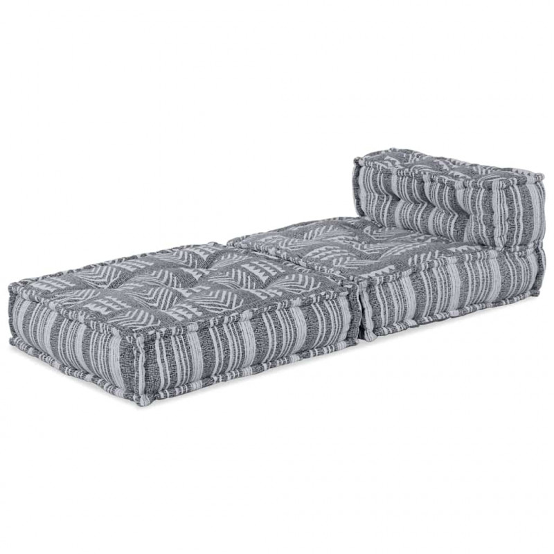 Modularna sofa patchworkowa Szary Print 70 x 70 x 56 cm tkanina