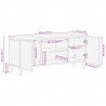 Szafka pod telewizor Czarny 105 x 33 x 46 cm Drewno z mango