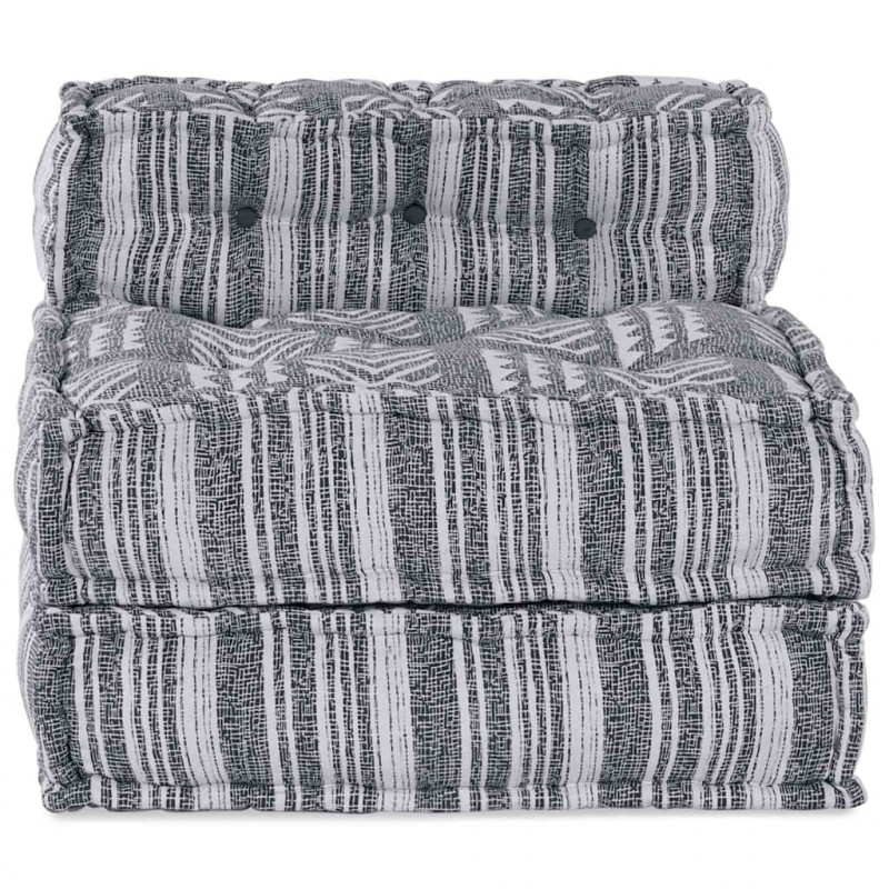 Modularna sofa patchworkowa Szary Print 70 x 70 x 56 cm tkanina
