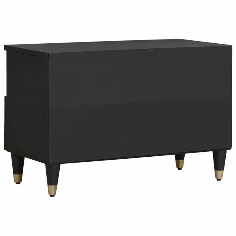 Szafka pod telewizor Czarny 70 x 33 x 46 cm Drewno z mango
