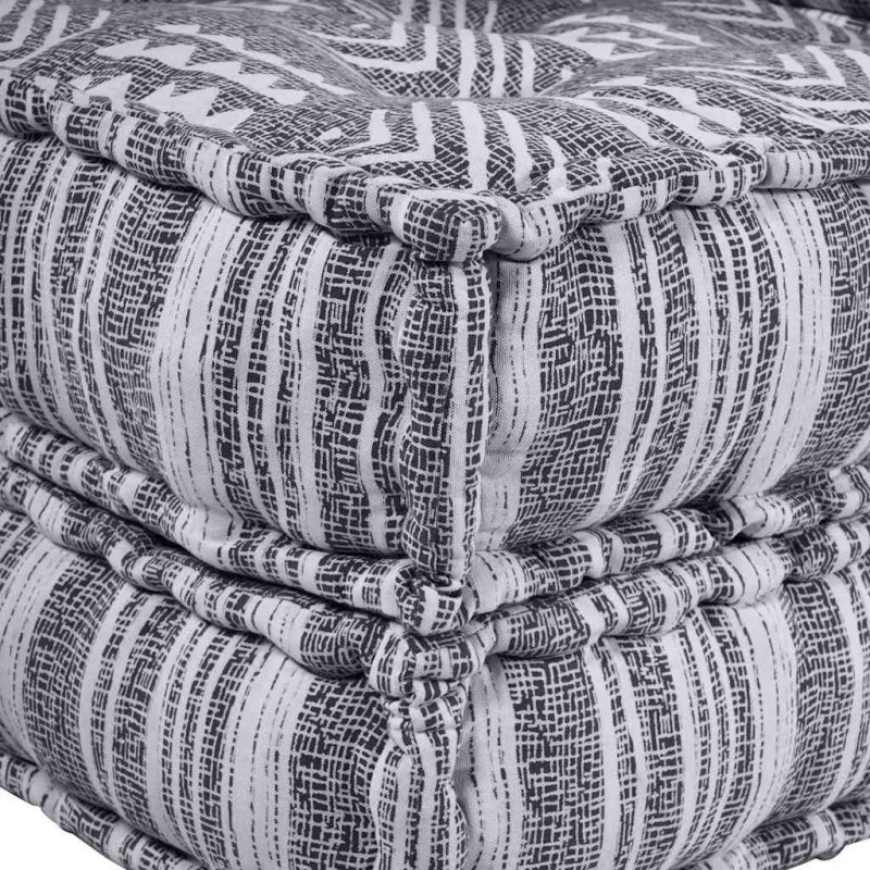 Modularna sofa patchworkowa Szary Print 70 x 70 x 36 cm tkanina