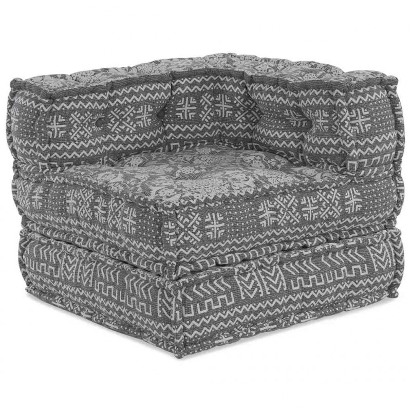 Modularna sofa patchworkowa Jasnoszary 70 x 70 x 56 cm tkanina