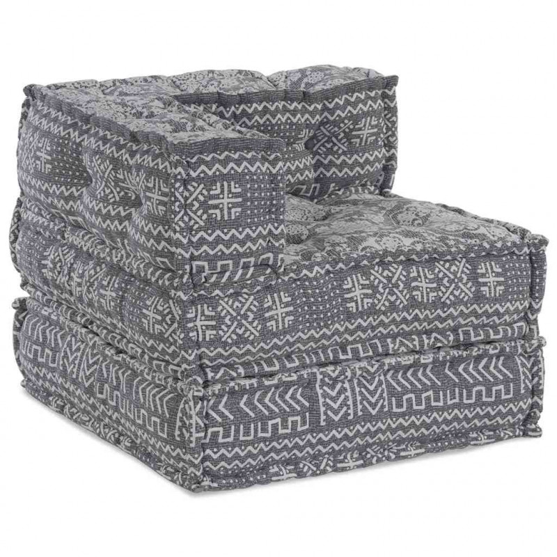 Modularna sofa patchworkowa Jasnoszary 70 x 70 x 56 cm tkanina