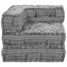 Modularna sofa patchworkowa Jasnoszary 70 x 70 x 56 cm tkanina