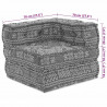 Modularna sofa patchworkowa Jasnoszary 70 x 70 x 56 cm tkanina