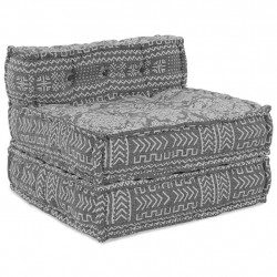 Modularna sofa patchworkowa Jasnoszary 70 x 70 x 56 cm tkanina