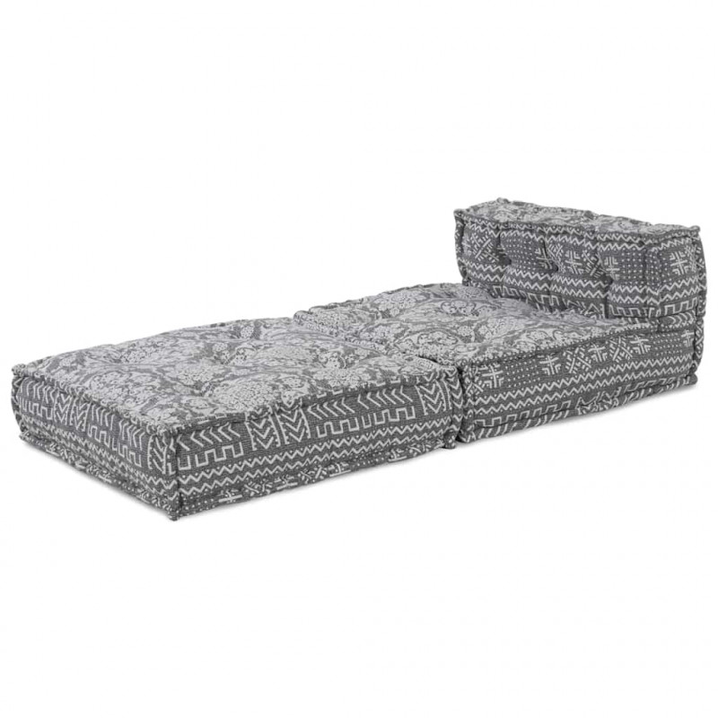 Modularna sofa patchworkowa Jasnoszary 70 x 70 x 56 cm tkanina