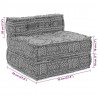 Modularna sofa patchworkowa Jasnoszary 70 x 70 x 56 cm tkanina