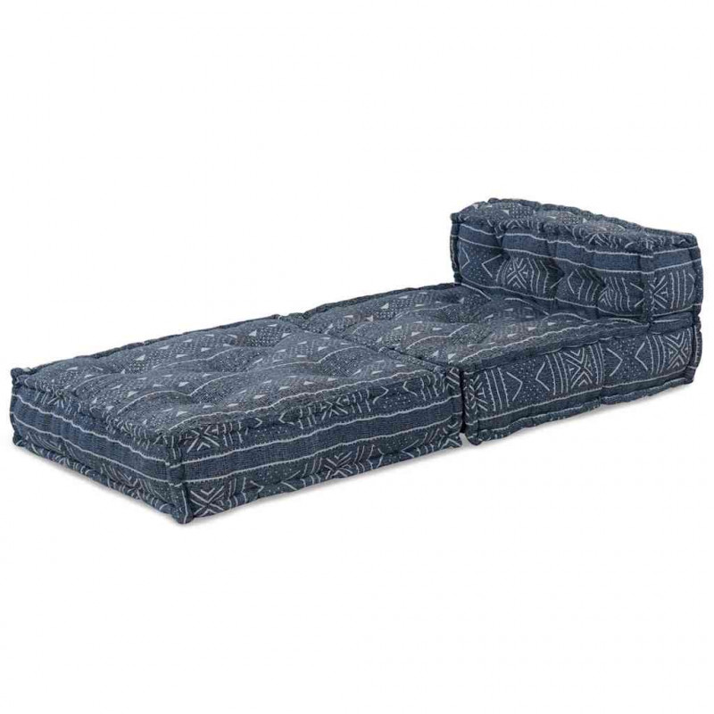 Modularna sofa patchworkowa Indygo Print 70 x 70 x 56 cm