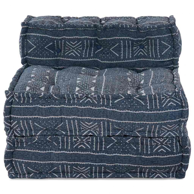 Modularna sofa patchworkowa Indygo Print 70 x 70 x 56 cm