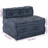 Modularna sofa patchworkowa Indygo Print 70 x 70 x 56 cm