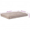 Modularny sofa patchworkowy Jasny Brąz 120 x 80 x 12 cm tkanina
