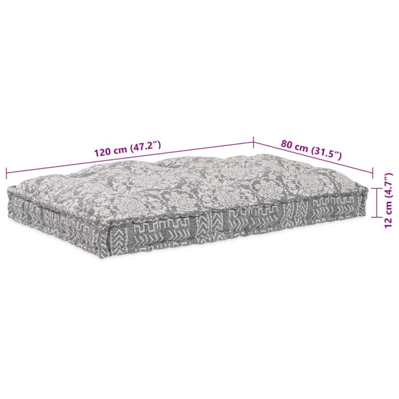 Modularny sofa patchworkowy Jasnoszary 120 x 80 x 12 cm tkanina