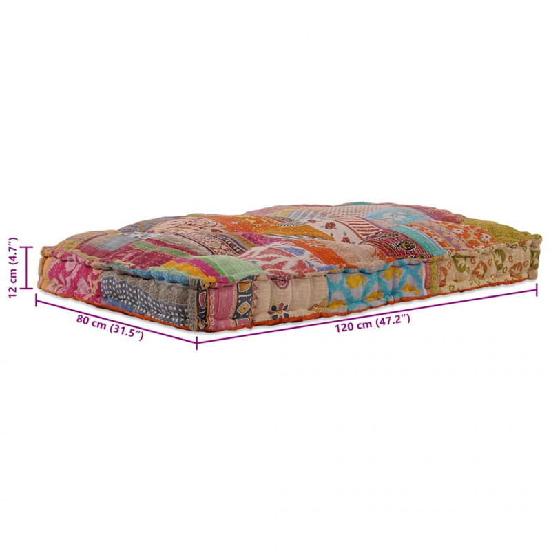 Modularny sofa patchworkowy Wielokolorowe 120 x 80 x 12 cm