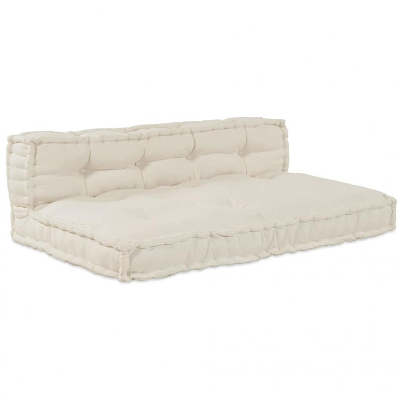 Modularny sofa patchworkowy 2 pcs Kremowy 120 x 80 x 38 cm
