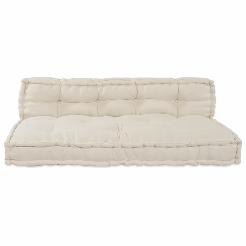 Modularny sofa patchworkowy 2 pcs Kremowy 120 x 80 x 38 cm