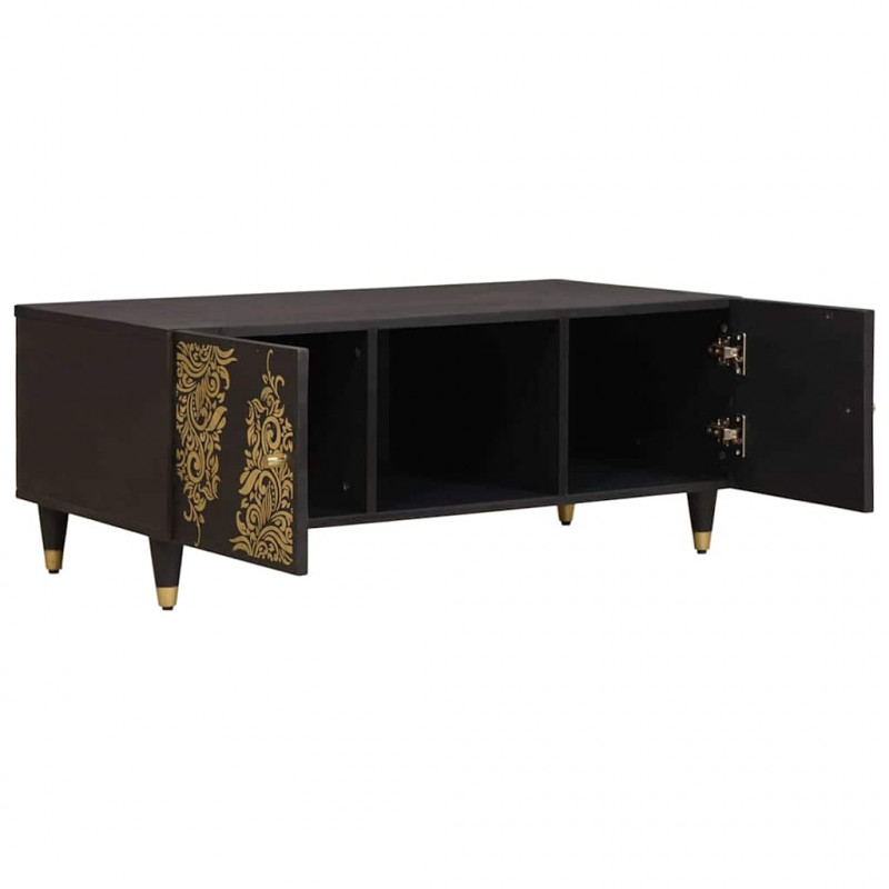 Stolik kawowy Czarny 100 x 54 x 40 cm Drewno z mango