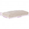 Modularny sofa patchworkowy Kremowy 120 x 80 x 12 cm tkanina