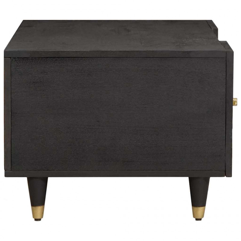 Stolik kawowy Czarny 100 x 54 x 40 cm Drewno z mango