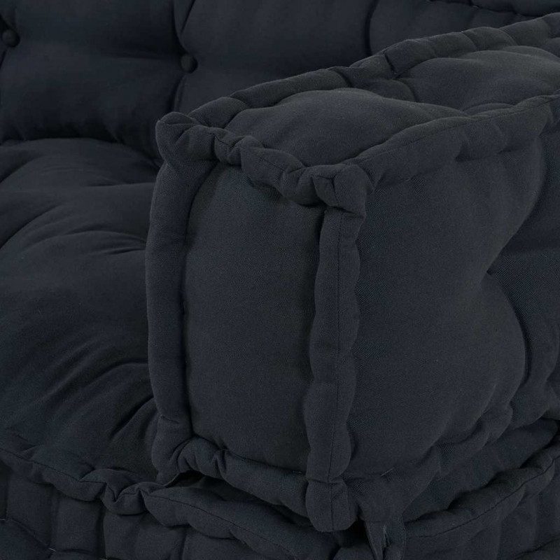 Modularny sofa patchworkowy 3 pcs Antracyt 120 x 80 x 38 cm