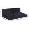 Modularny sofa patchworkowy 3 pcs Antracyt 120 x 80 x 38 cm