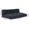 Modularny sofa patchworkowy 2 pcs Antracyt 120 x 80 x 38 cm