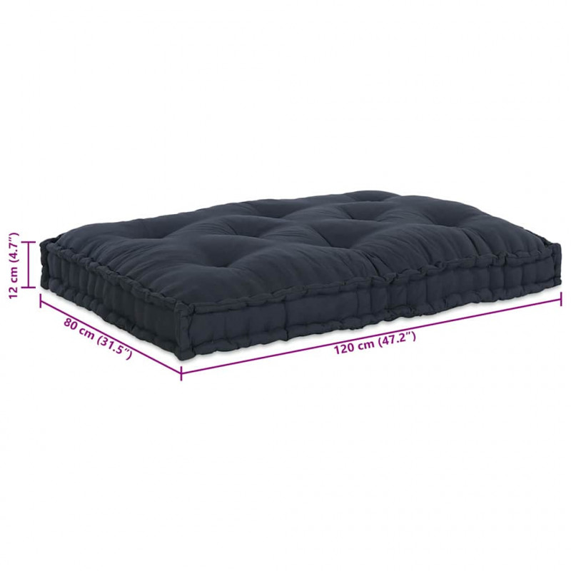 Modularny sofa patchworkowy Antracyt 120 x 80 x 12 cm tkanina