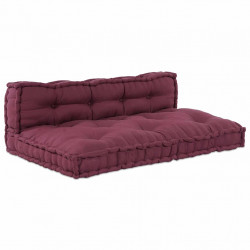 Modularny sofa patchworkowy 2 pcs Bordowy 120 x 80 x 38 cm