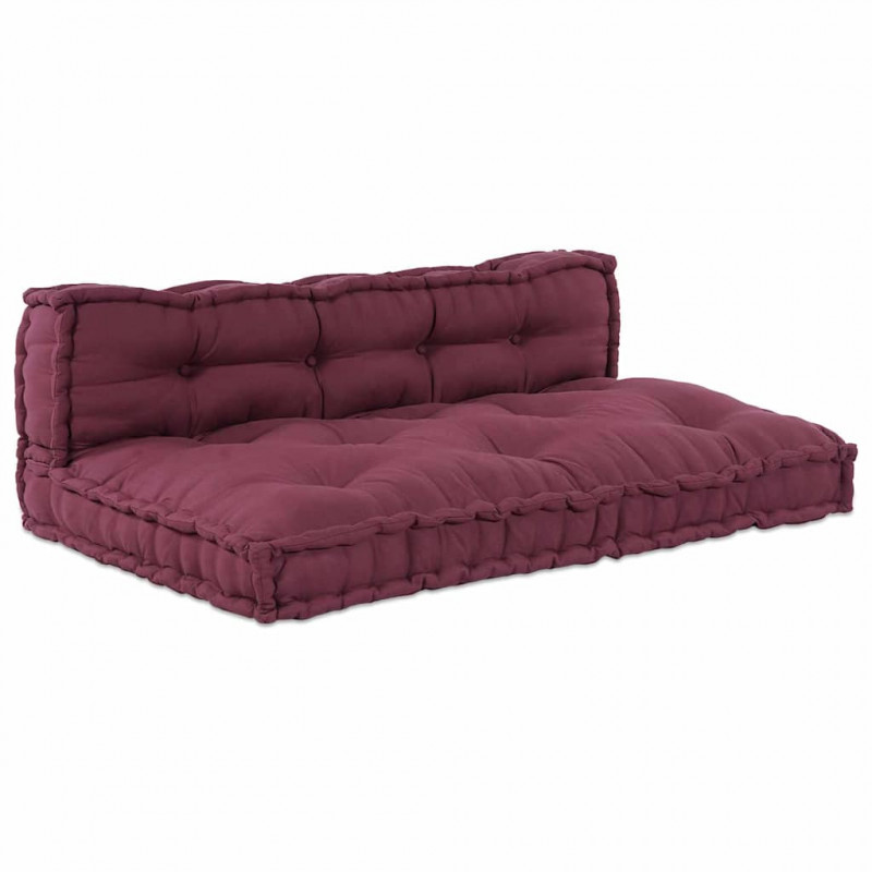Modularny sofa patchworkowy 2 pcs Bordowy 120 x 80 x 38 cm