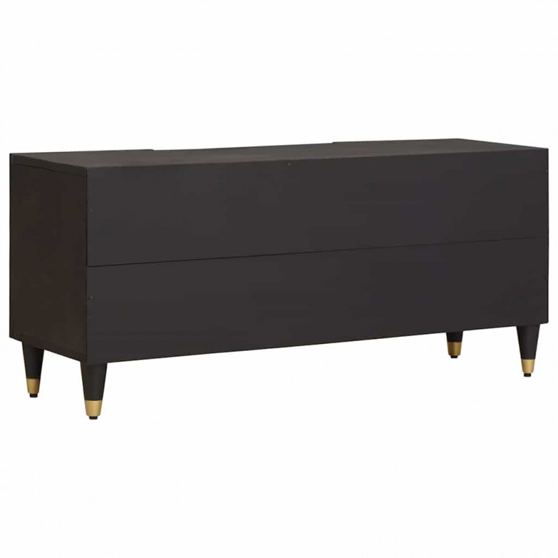 Szafka pod telewizor Czarny 105 x 33 x 46 cm Drewno z mango