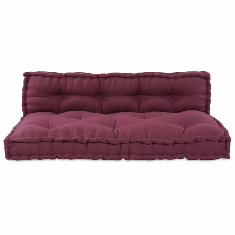 Modularny sofa patchworkowy 2 pcs Bordowy 120 x 80 x 38 cm