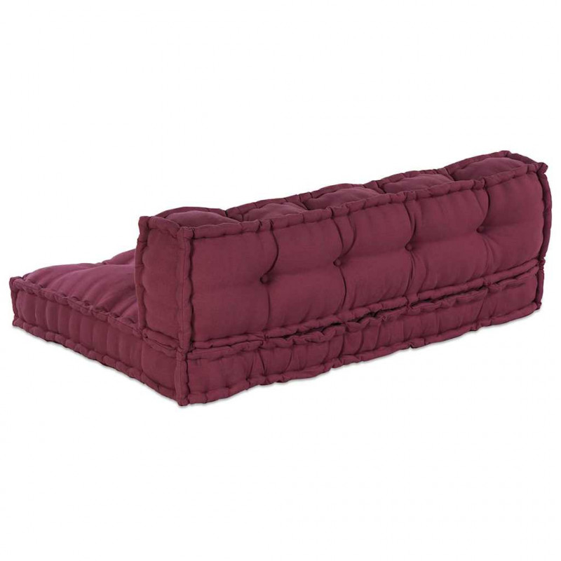Modularny sofa patchworkowy 2 pcs Bordowy 120 x 80 x 38 cm