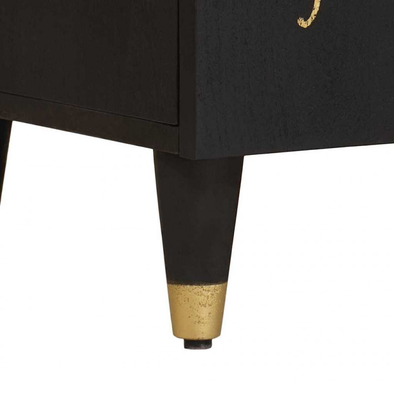 Szafka pod telewizor Czarny 105 x 33 x 46 cm Drewno z mango