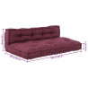Modularny sofa patchworkowy 2 pcs Bordowy 120 x 80 x 38 cm