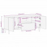 Szafka pod telewizor Czarny 105 x 33 x 46 cm Drewno z mango