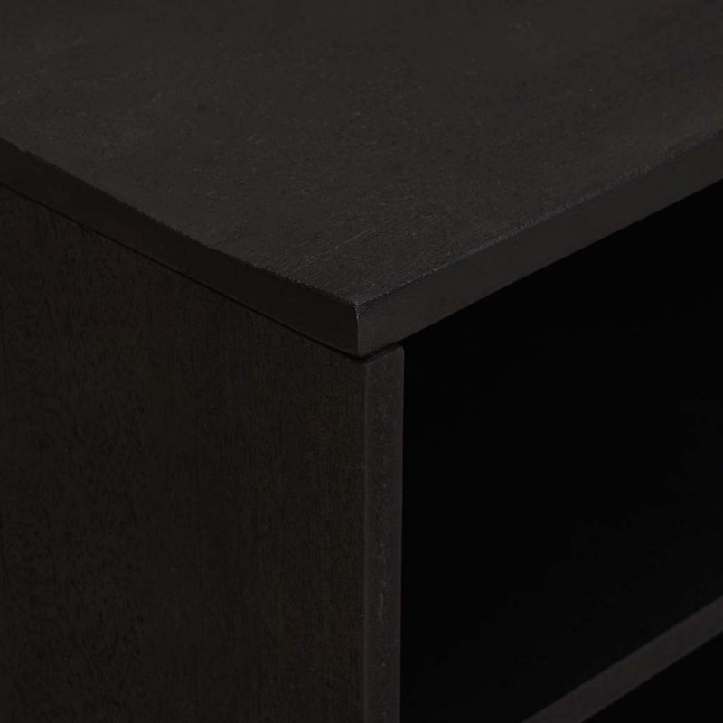 Szafka pod telewizor Czarny 80 x 33 x 46 cm Drewno z mango